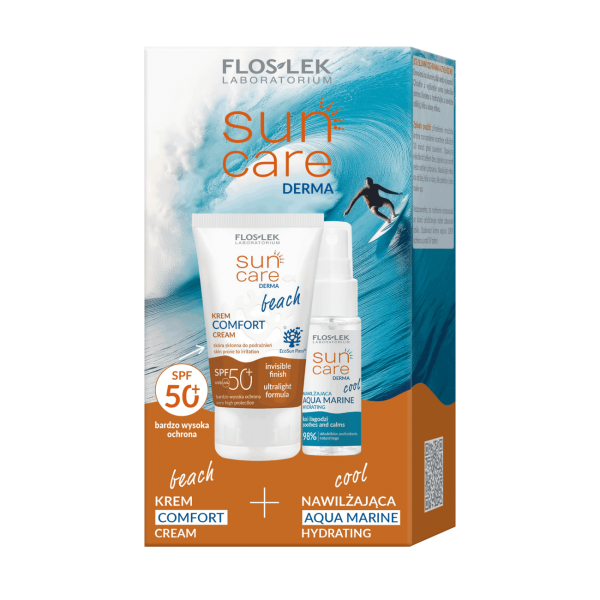 Sada SUN CARE Derma BEACH Comfort Cream SPF 50 + COOL Hydratační AQUA MARINE - Floslek