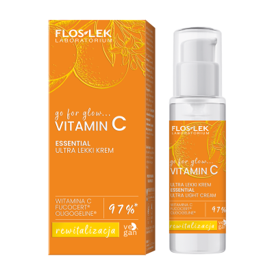 輝きを求めて....ビタミンCエッセンシャル ウルトラライト デイ＆ナイトクリーム 30ml - Floslek