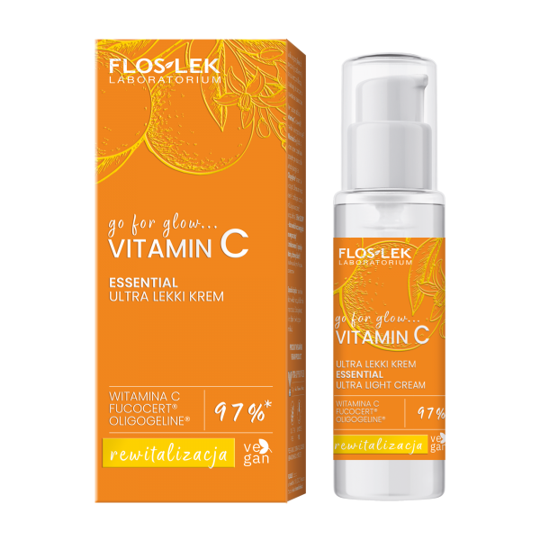 go for glow…. VITAMIN C ESSENTIAL Надлегкий денний та нічний крем 30 ml - Floslek