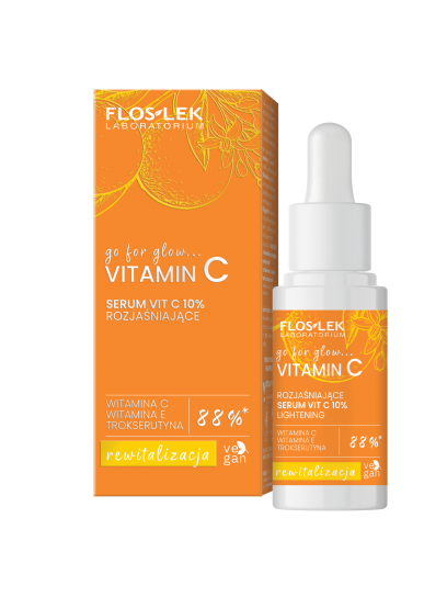 go for glow…. VITAMIN C Rozjaśniające serum VIT C 10%  30 ml - Floslek