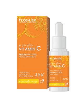 go for glow…. VITAMIN C Rozjaśniające serum VIT C 10%  30 ml - Floslek