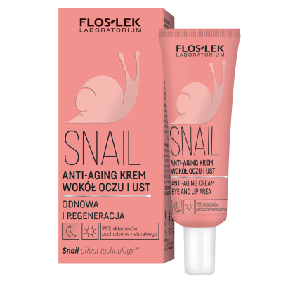 SNAIL ANTI-AGING krém kolem očí a rty 30 ml - Floslek