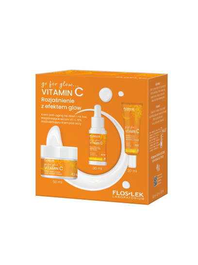 Zestaw go for glow…VITAMIN C Rozjaśnienie z efektem glow - Floslek