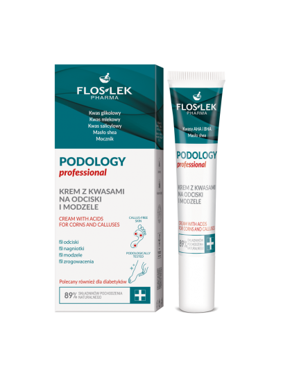 PODOLOGY Professional Krem z kwasami na odciski i modzele 15 ml - Floslek