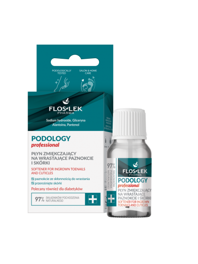 PODOLOGY Professional Płyn zmiękczający na wrastające paznokcie i skórki 10 ml - Floslek