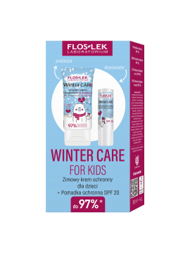 Zestaw WINTER CARE FOR KIDS (imowy krem ochronny dla dzieci + pomadka do ust SPF 20 - Floslek