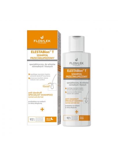 Floslek ELESTABion T - Szampon dermatologiczny - łupież tłusty i pstry