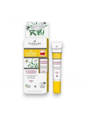 Żel do powiek i pod oczy ze świetlikiem i rumiankiem wrażliwa skóra FLOSLEK 15ml