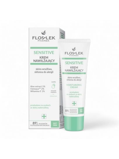 SENSITIVE Krem nawilżający skóra wrażliwa, skłonna do alergii 50 ml - Floslek