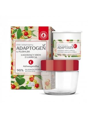 ADAPTOGEN Łagodzący krem z lukrecją na noc - EKO zestaw 50 ml - Floslek