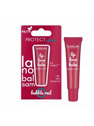 LIP CARE lanobalsam do ust BUBBLE RED 12 g - Floslek