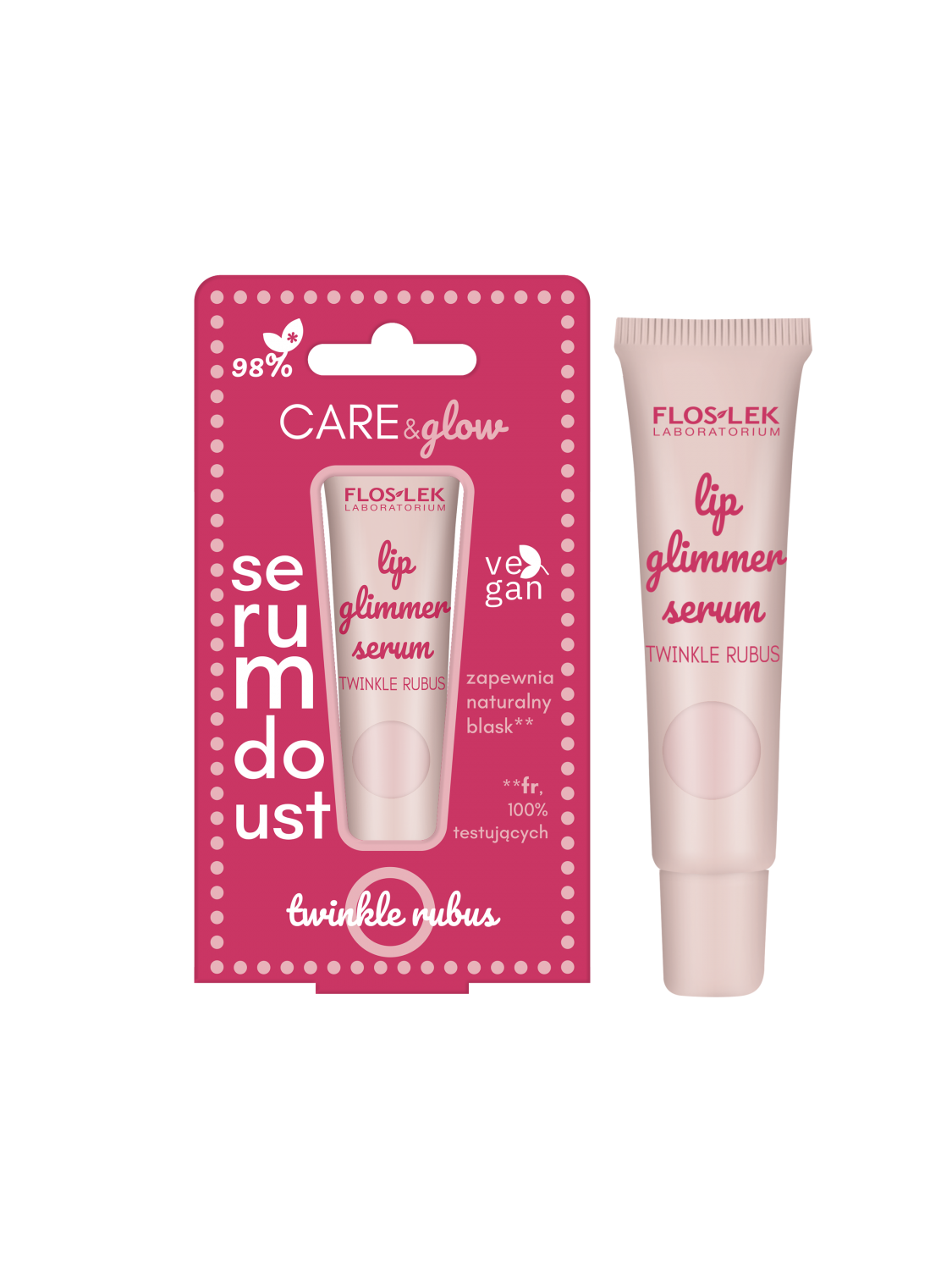 LIP CARE Glimmer lip serum TWINKLE RUBUS 14 g - Floslek