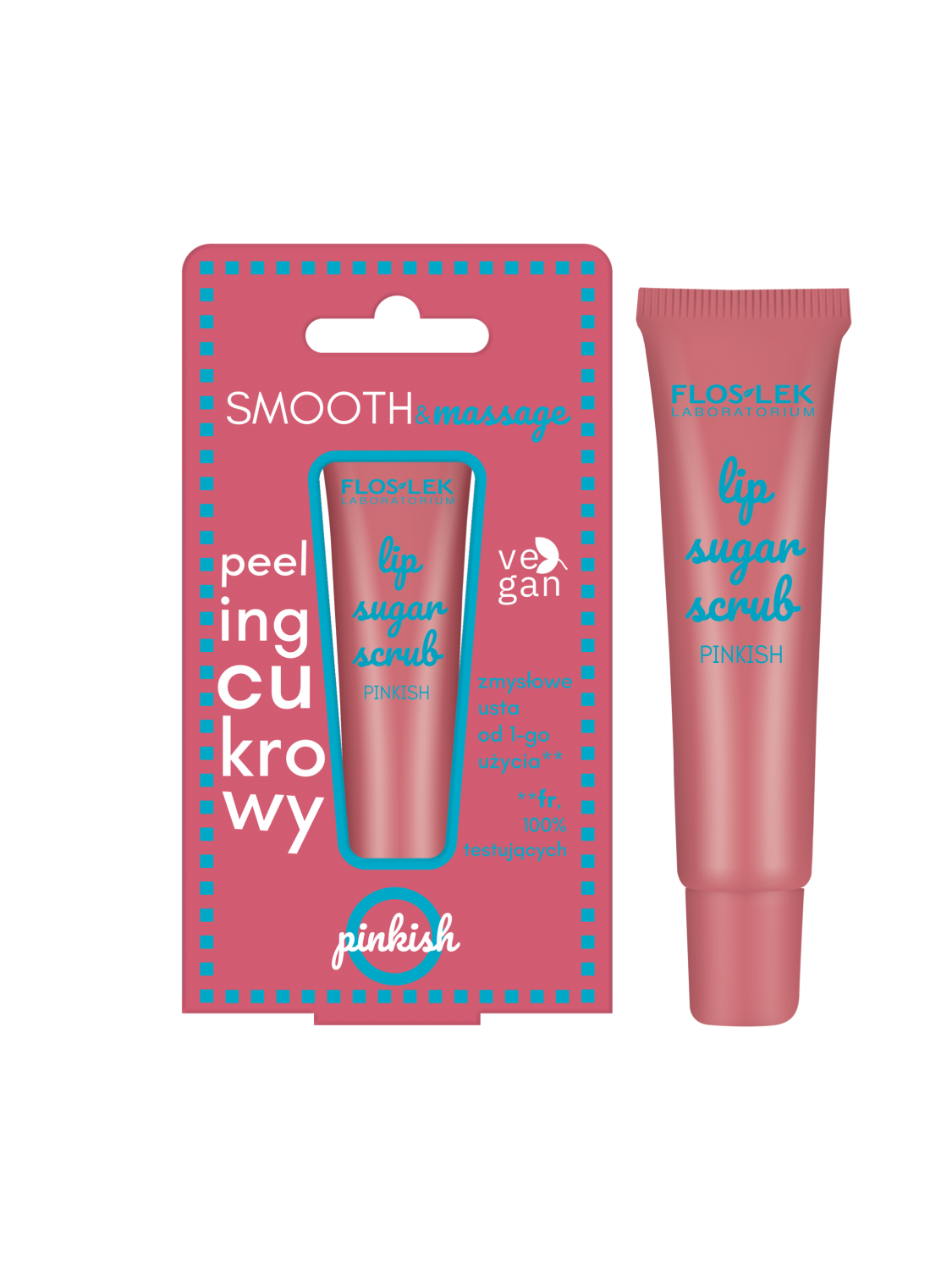 LIP CARE PINKISH sugar lip scrub 14 g - Floslek
