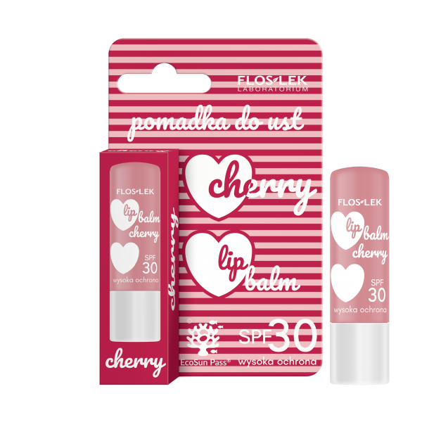 LIP CARE CHERRY Pomadka do ust SPF 30 4 g - Floslek