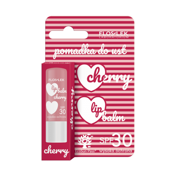 LIP CARE CHERRY Lipstick SPF 30 4 g - Floslek