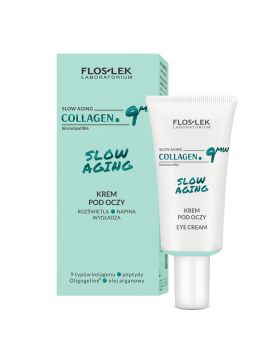 COLLAGEN. 9MW SLOW AGING Krem pod oczy rozświetla napina wygładza 30 ml - FLOSLEK