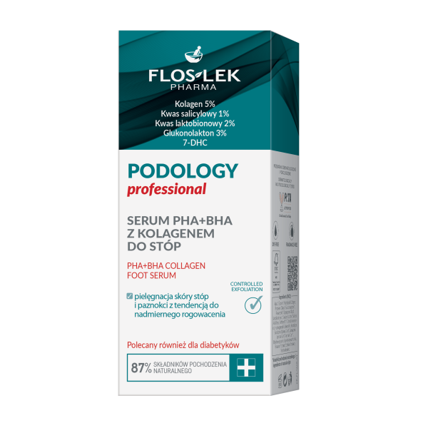 PHA+BHA sérum s kolagenem na nohy 30 ml - Floslek PODOLOGY Professional