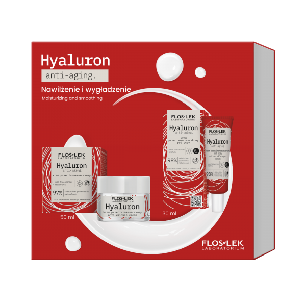 Zestaw Hyaluron anti-aging Nawilżenie i wygładzenie - Floslek