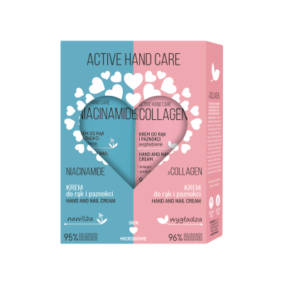ACTIVE HAND CARE NIACINAMIDE krem do rąk i paznokci + fitoCOLLAGEN krem do rąk i paznokci- Floslek