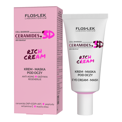 KERAMIDY. 3D skin identical RICH CREAM Oční krém - maska 30 ml - FLOSLEK
