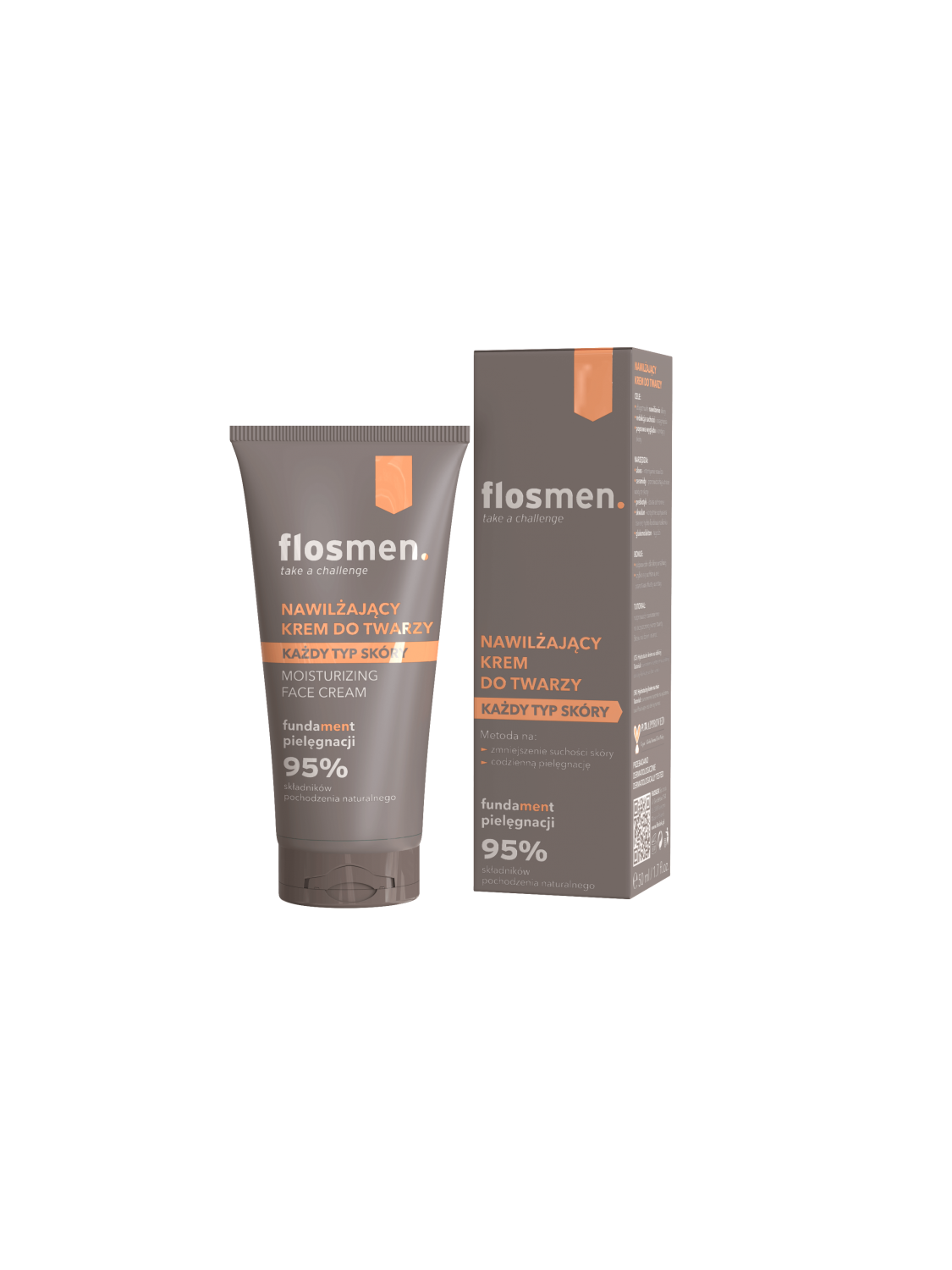 FLOSMEN Nawilżający krem do twarzy 50 ml - Floslek