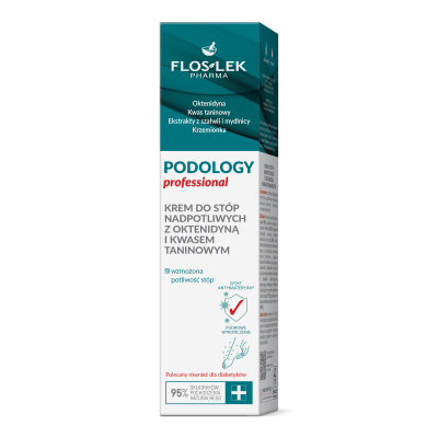 オクテニジン・タンニン酸配合 足の多汗症用クリーム 60ml - Floslek PODOLOGY Professional