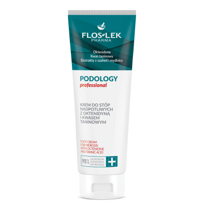 オクテニジン・タンニン酸配合 足の多汗症用クリーム 60ml - Floslek PODOLOGY Professional