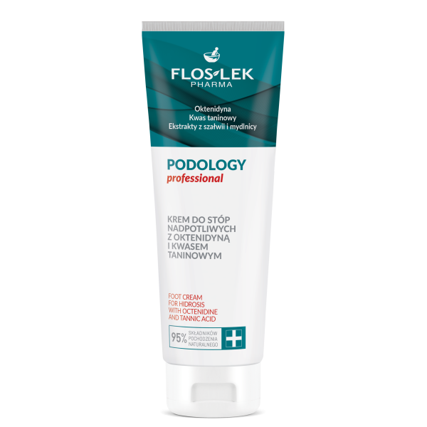 オクテニジン・タンニン酸配合 足の多汗症用クリーム 60ml - Floslek PODOLOGY Professional