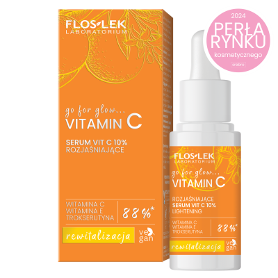 go for glow…. VITAMIN C Освітлююча сироватка з вітаміном C 10%  30 ml - Floslek