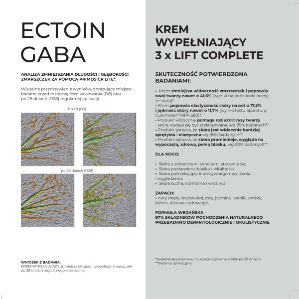 3× LIFT COMPLETE Vyplňující krém na obličej 50 ml ECTOIN GABA - Floslek