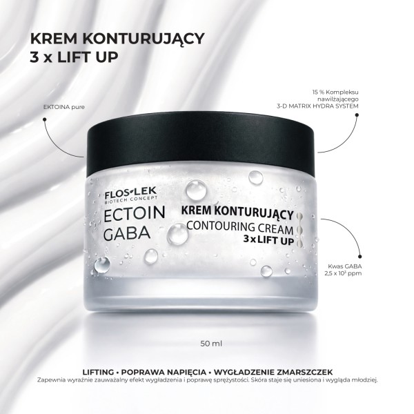 Konturovací krém na obličej 3× LIFT UP 50 ml ECTOIN GABA - Floslek