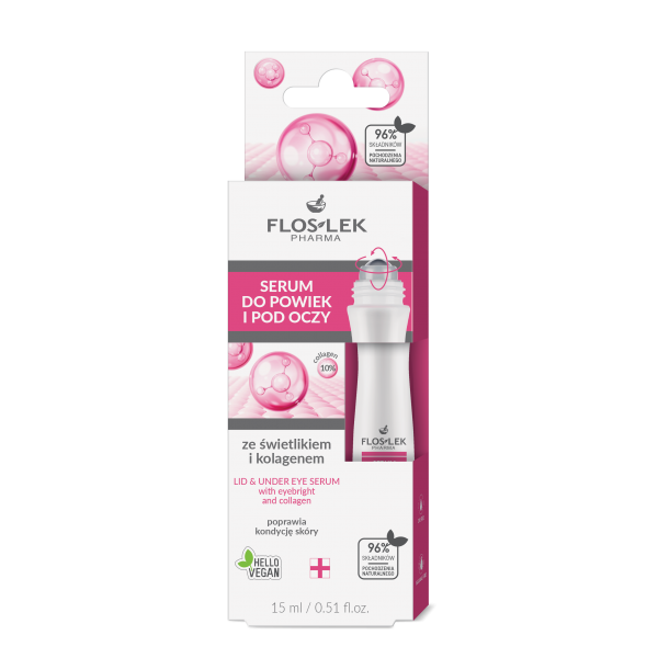 Serum do powiek i pod oczy ze świetlikiem i kolagenem 15 ml - Floslek