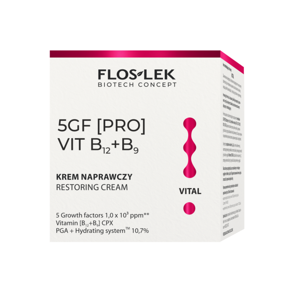 VITAL Repair Face Cream 50 ml 5GF [PRO] VIT B12+B9 - Floslek