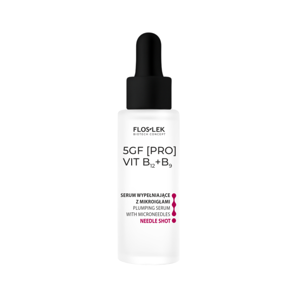 Vyplňující sérum s mikrojehlami na obličej NEEDLE SHOT 30 ml 5GF [PRO] VIT B12+B9 - Floslek