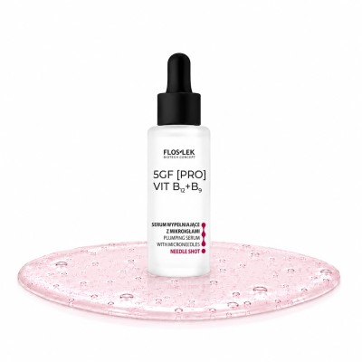 Vyplňující sérum s mikrojehlami na obličej NEEDLE SHOT 30 ml 5GF [PRO] VIT B12+B9 - Floslek
