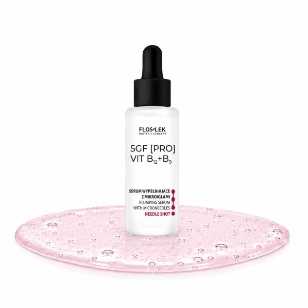 Vyplňující sérum s mikrojehlami na obličej NEEDLE SHOT 30 ml 5GF [PRO] VIT B12+B9 - Floslek
