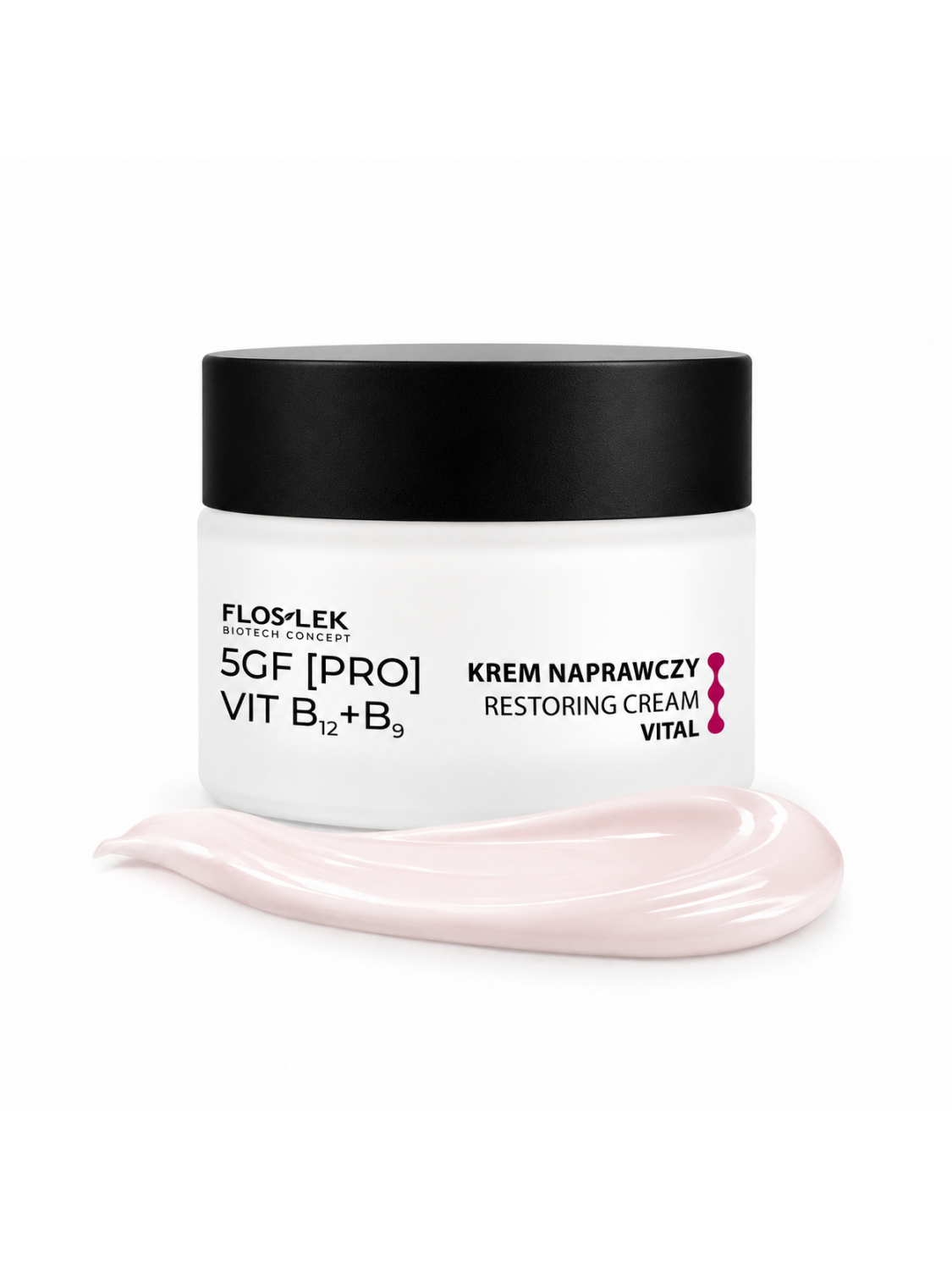 Krem naprawczy do twarzy VITAL 50 ml 5GF [PRO] VIT B12+B9 - Floslek
