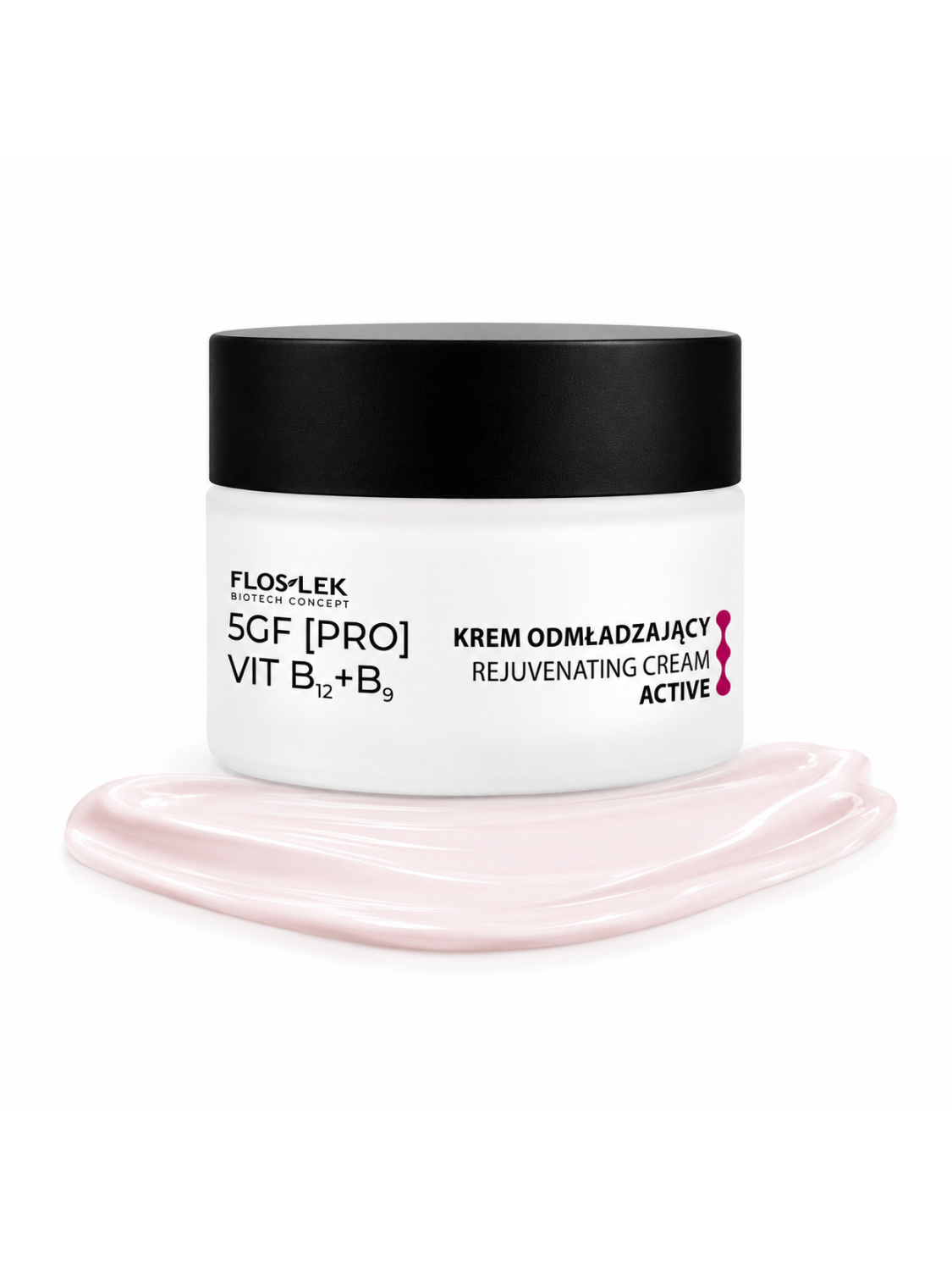 Krem odmładzający do twarzy ACTIVE 50 ml 5GF [PRO] VIT B12+B9 - Floslek