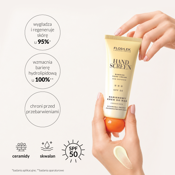 Barierowy krem do rąk SPF 50 ochrona przed przebarwieniami 40 ml - Floslek