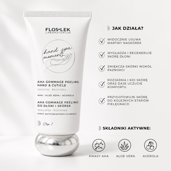 AHA Gommage — пілінг для рук і кутикули, 70 мл — FLOSLEK