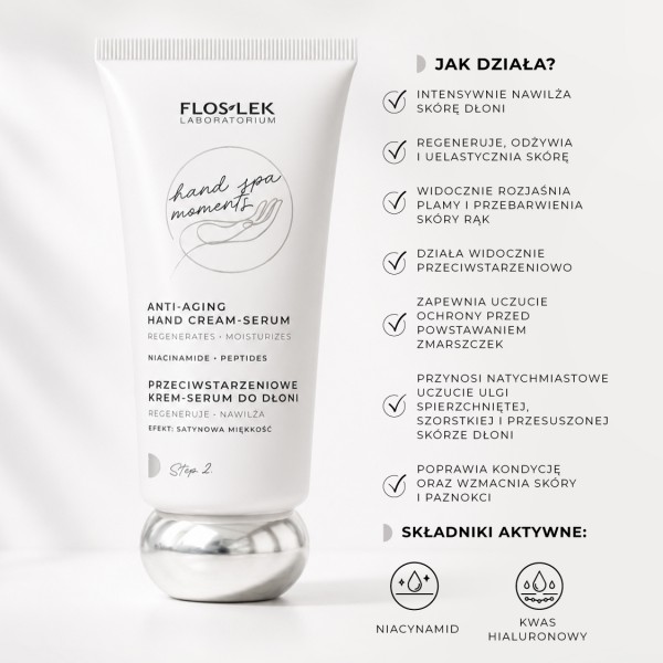 Przeciwstarzeniowe krem-serum do dłoni 70 ml - Floslek