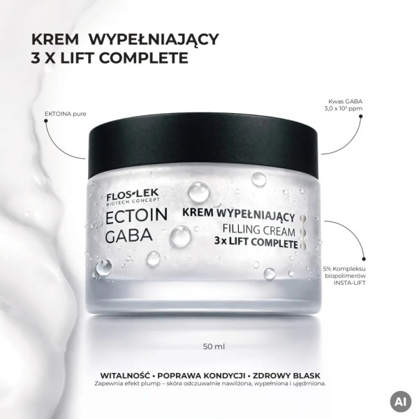 Gesichts-Füllcreme 3× LIFT COMPLETE 50 ml ECTOIN GABA - Floslek