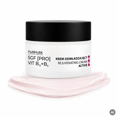 Krem odmładzający do twarzy ACTIVE 50 ml 5GF [PRO] VIT B12+B9 - Floslek