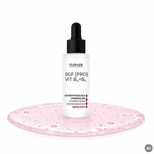 Füllserum mit Mikronadeln für das Gesicht NEEDLE SHOT 30 ml 5GF [PRO] VIT B12+B9 - Floslek