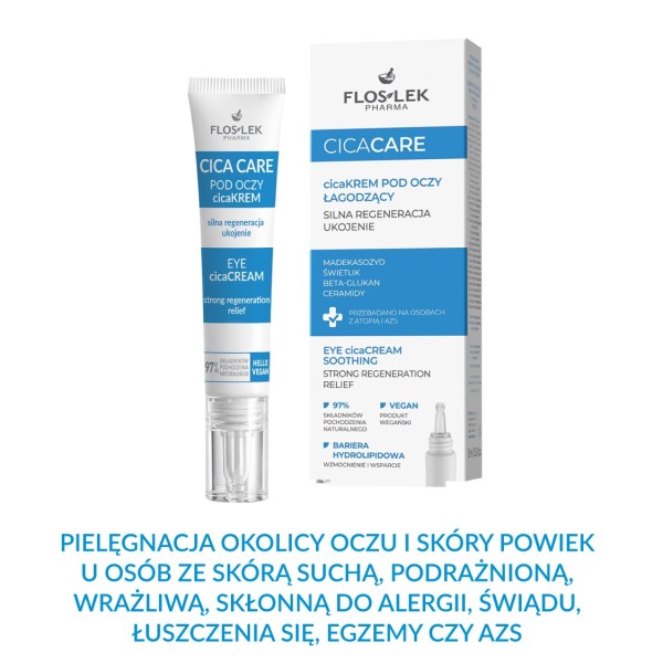 CICA CARE Cicakrem pod oczy łagodzący 15 ml - Floslek