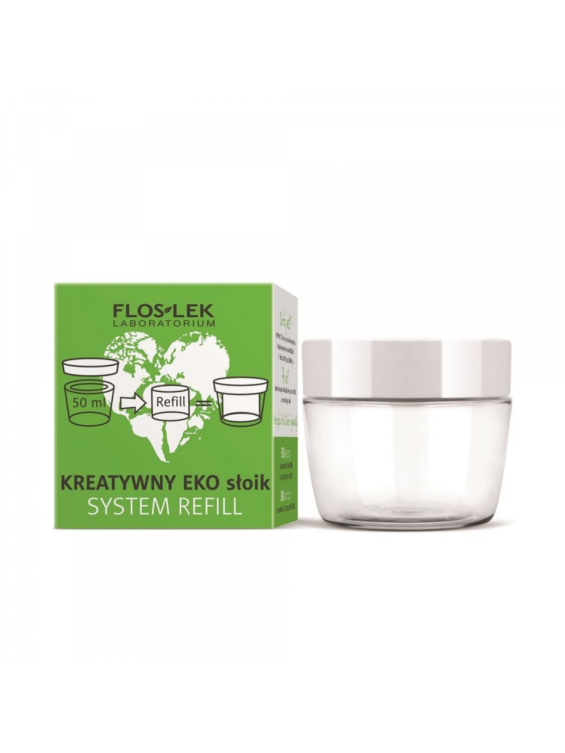 Universal jar for refills of FLOSLEK replacement cartridges