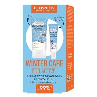Winter Care FOR ACTIVE Set (Winter-Sonnenschutz SPF50+ und Winter-Lippen-Vaseline) - Floslek