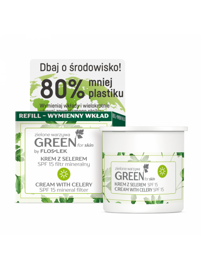 GREEN for skin Green vegetables Celery day cream refill FLOSLEK