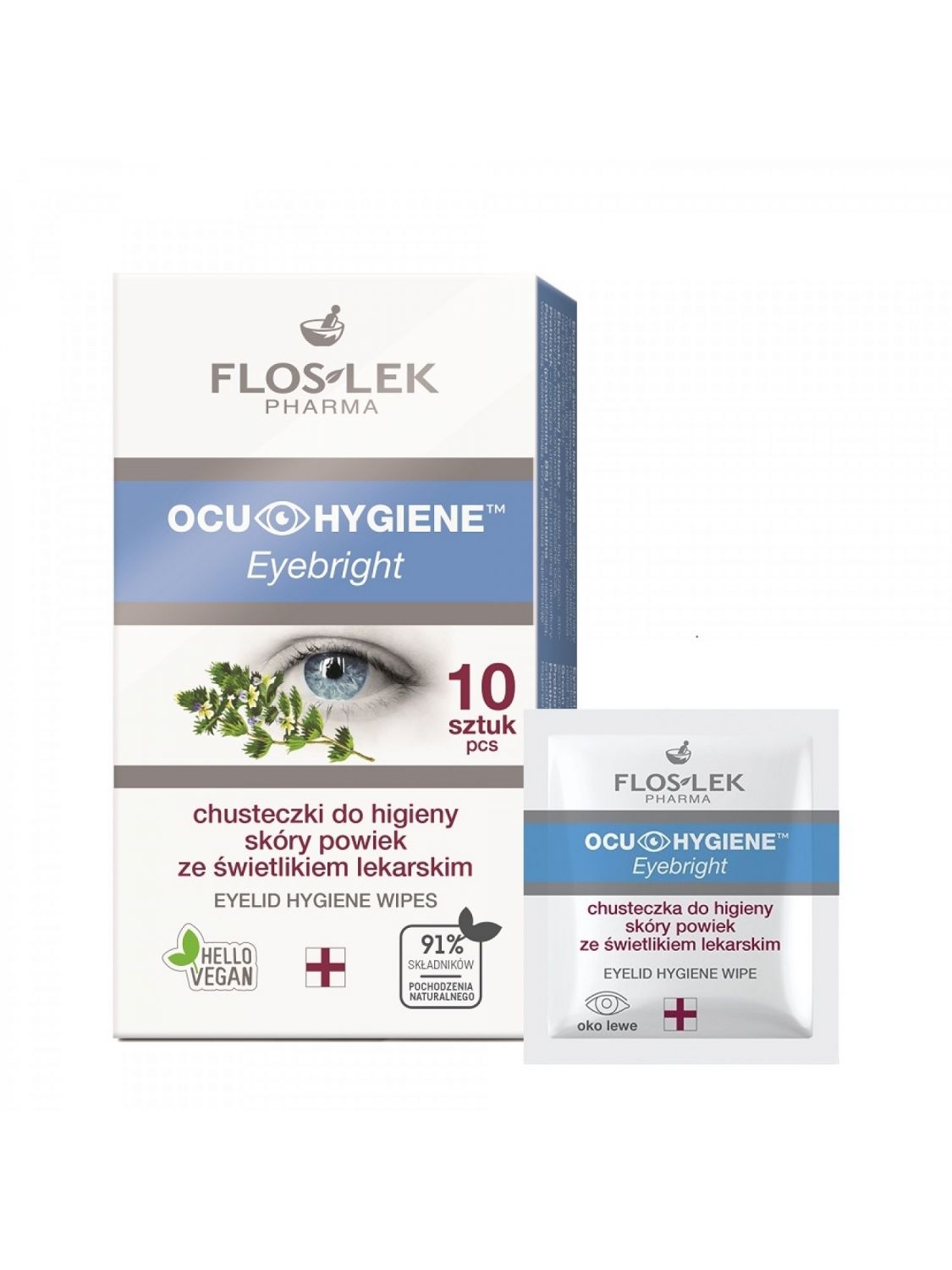 Серветки для очищення шкіри повік OCU HYGIENE з ехінацеєю FLOSLEK