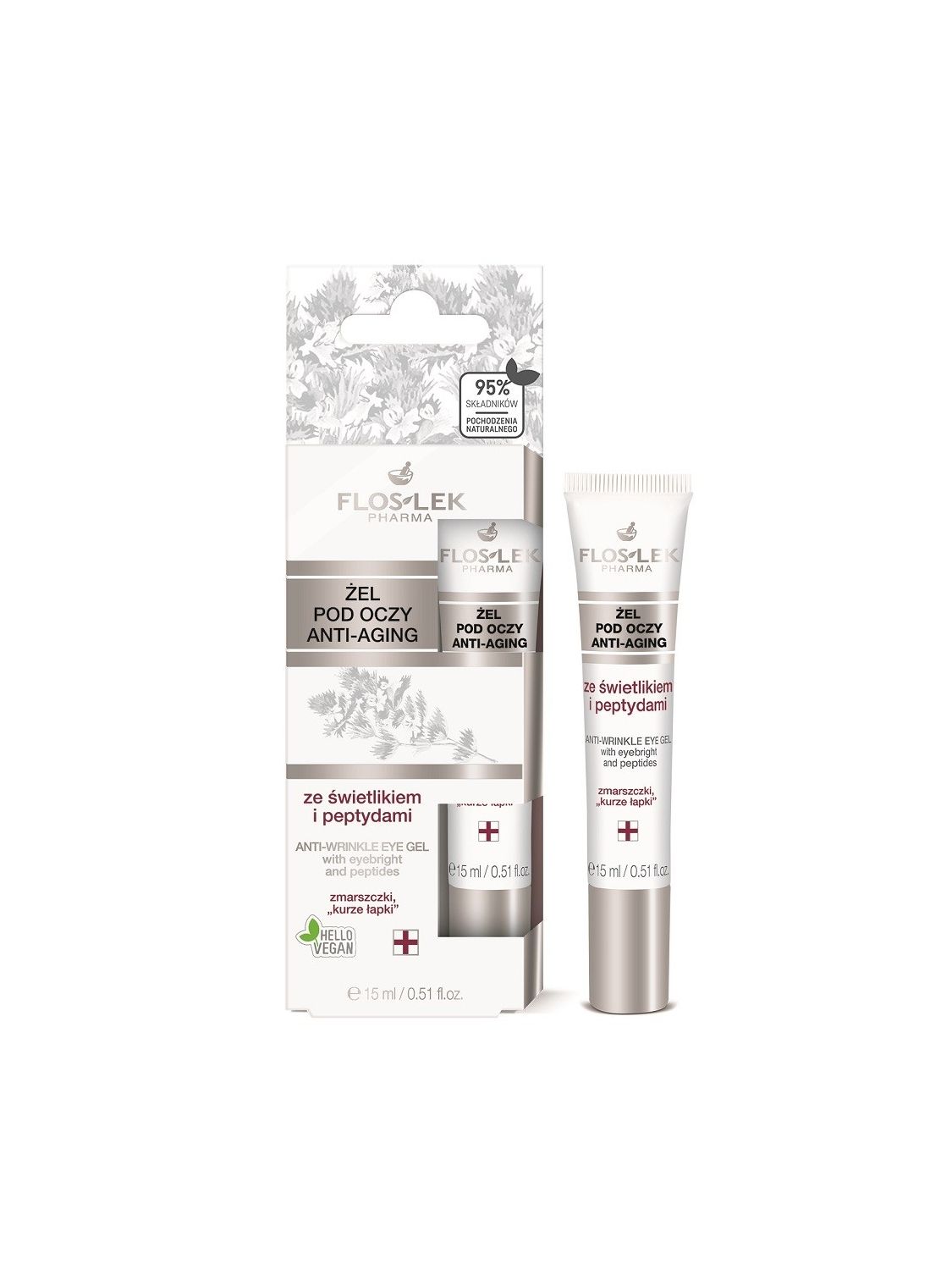 FLOSLEK Eyelid eye gel with peptides and hyaluronic acid anti-aging
